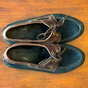 Sperry Top Sider black and brown 2-Eye Boat Shoe 10.5M. Only worn twice.